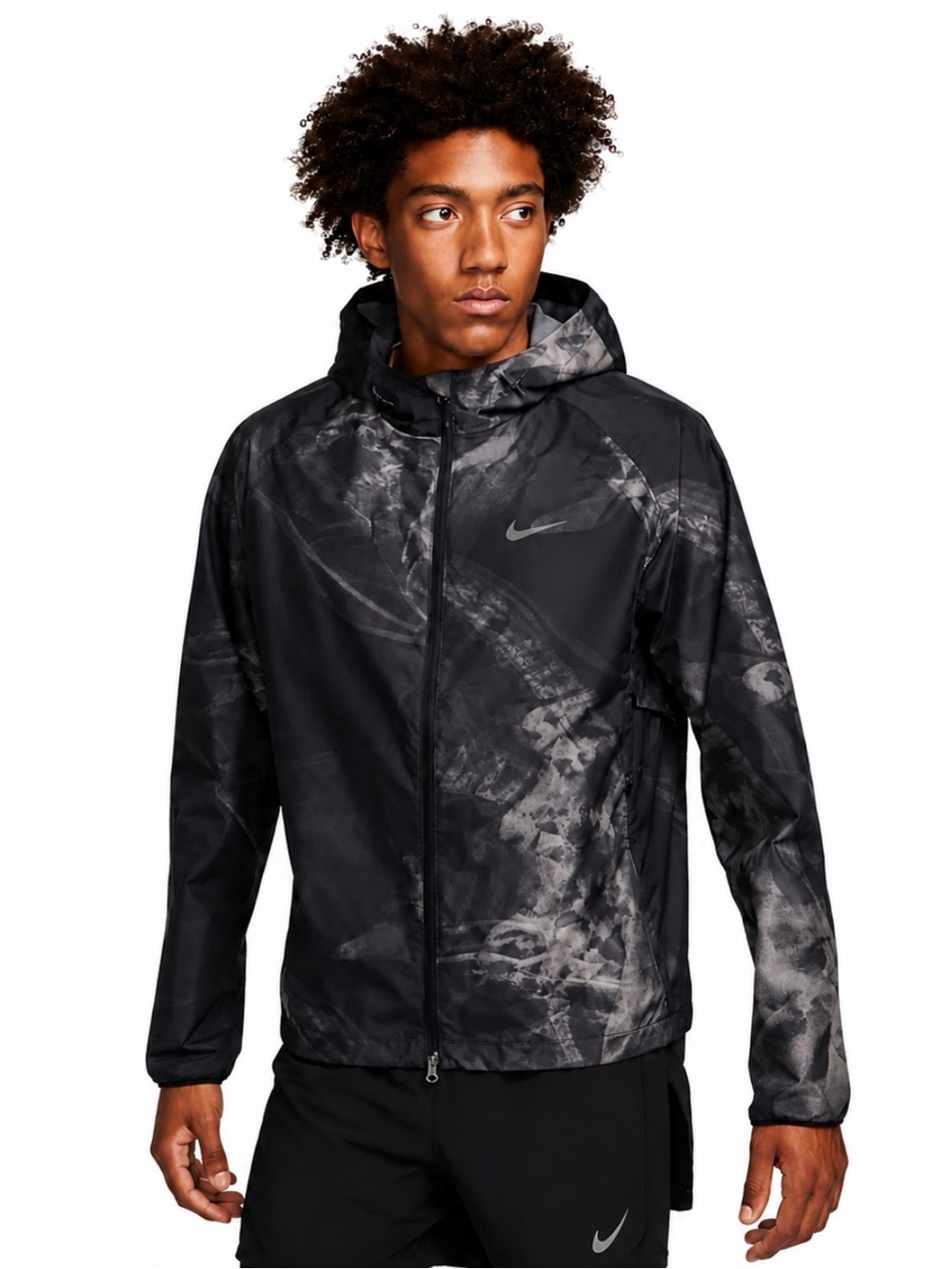 Nike Storm-FIT Run Division Men’s Running Jacket Black Gray Size Large EUC!